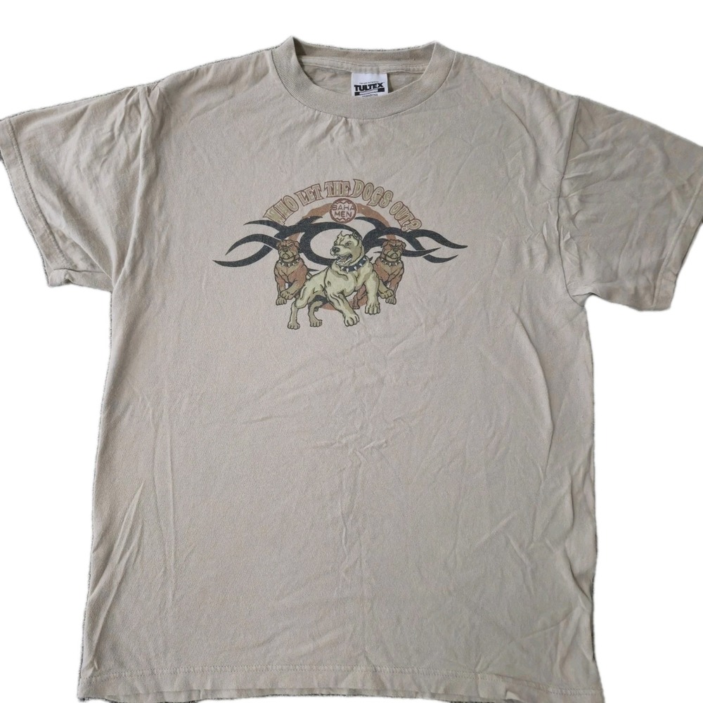Vintage 2000s Baha Men Who Let the Dogs Out Beige T-Shirt Men's Size M